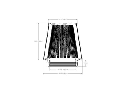 aFe Magnum FORCE Intake Replacement Air Filter w/ D2 Dry Media 5in x(9x7.5)in x(6-3/4x5.5)in x7in