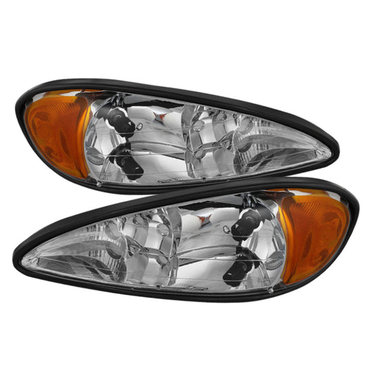 xTune Pontiac Grand Am 99-05 Crystal Headlights Chrome HD-JH-PGAM99-AM-C