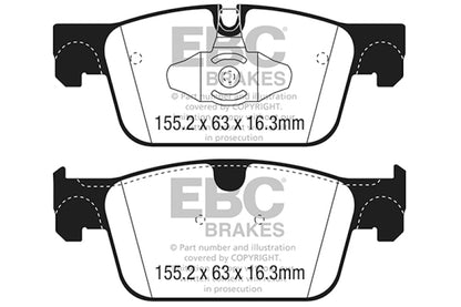 EBC 2017+ Volvo S90 2.0L Turbo Yellowstuff Front Brake Pads
