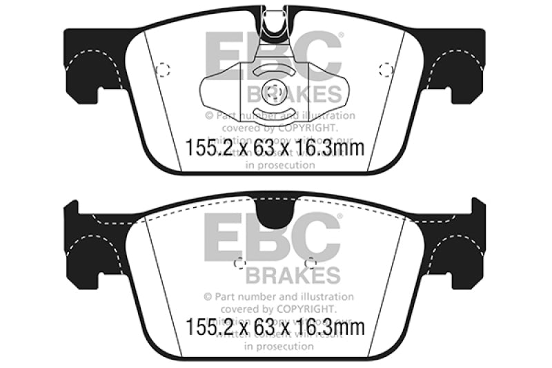 EBC 2017+ Volvo S90 2.0L Turbo Redstuff Front Brake Pads