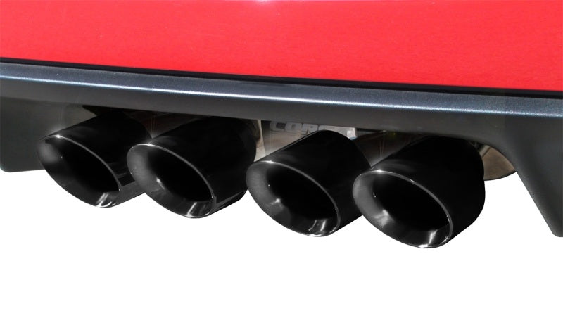 Corsa 05-08 Chevrolet Corvette (C6) 2.5in Xtreme Cat-Back Exhaust - 3.5in Black Twin Tips