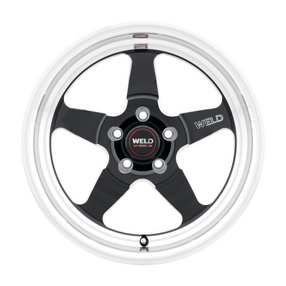 Weld S155 15x10 Ventura Drag 5x120 ET46 BS7.25 Gloss BLK MIL DIA 78.1