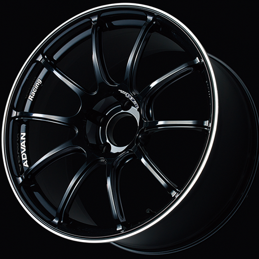 Advan RZII 15x7.5 / +40 Offset / 4x100 / 63mm Bore / Racing Gloss Black and Ring