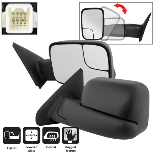 xTune 02-09 Dodge Ram 1500/2500/3500 Extendable - Power Heated Mirrors MIR-DRAM02-PW-SET