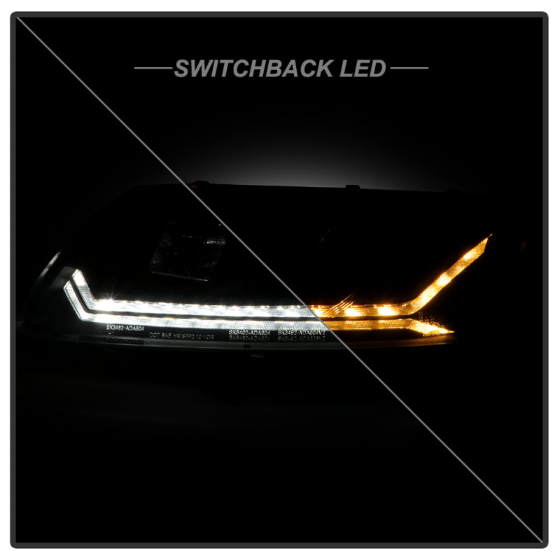 Spyder 09-11 Audi A6 Halogen Model Only Projector Headlights - (PRO-YD-ADA609-SEQ-BK)