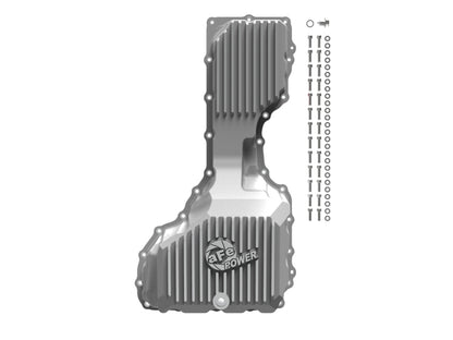 aFe GM Diesel Trucks 20-25 V8-6.6L L5P POWER Street Series Engine Oil Pan Raw w/ Machined Fins