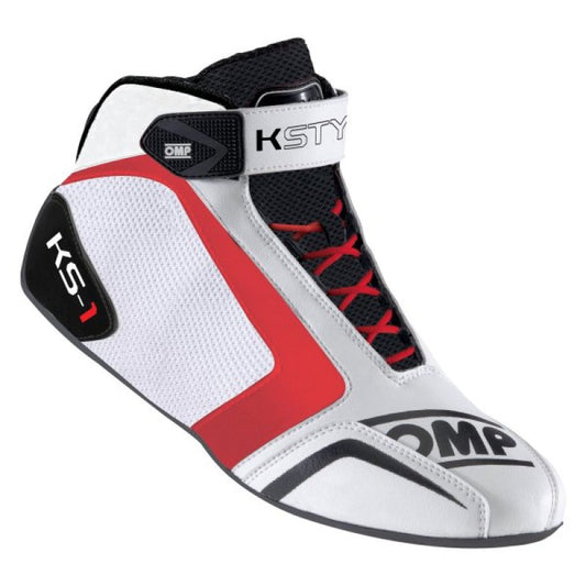 OMP KS-1 Shoes White/Black/Red - Size 41