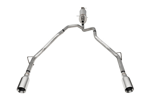 Corsa  25-26 Ram 2.5in Stainless Steel Sport Cat-back Dual Rear Exit 5.0in Polished Tip