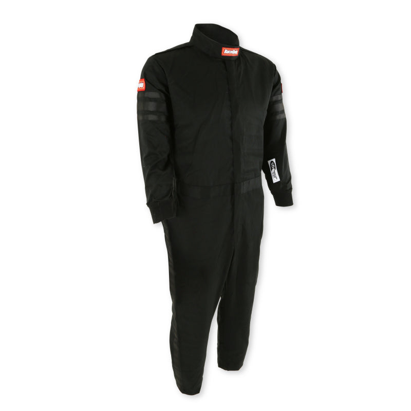 RaceQuip Black Trim SFI-1 JR. Suit - Kids XL