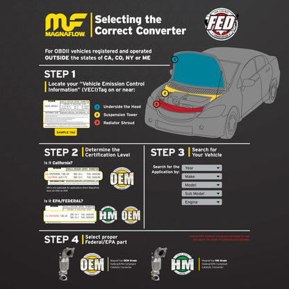 MagnaFlow 16-19 Ford E-450 Super Duty Base V10 6.8L Underbody Direct-Fit Catalytic Converter