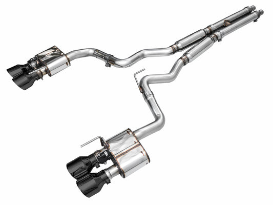 AWE Tuning 21-23 Ford Mustang Mach 1 SwitchPath Cat-Back Exhaust w/ Quad Diamond Black Tips