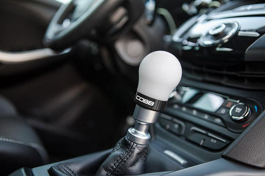 Cobb Ford 13-14 Focus ST/14-15 Fiesta ST White Shift Knob - Black Base