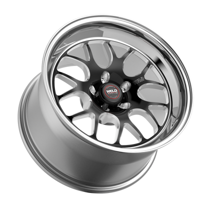 Weld S77 15x7 / 5x4.5 BP / 4.5in. BS Black Wheel (Med Pad) - Non-Beadlock
