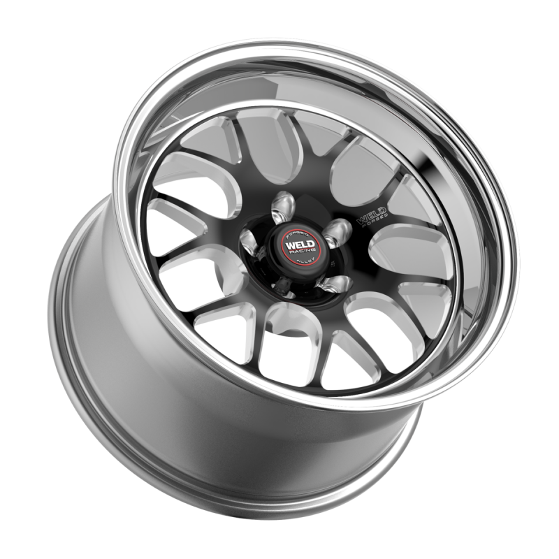 Weld S77 15x8 / 5x4.5 BP / 5.5in. BS 25mm Offset 3.18ID  Black Wheel (Medium Pad) - Non-Beadlock