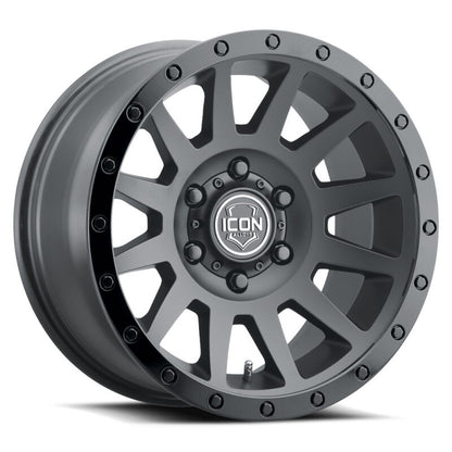 ICON Compression 18x9 6x135 6mm Offset 5.25in BS 87.1mm Double Black Wheel
