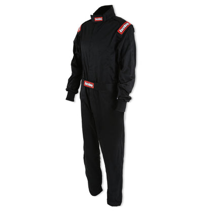RaceQuip Black Chevron-1 Suit - SFI-1 M Tall