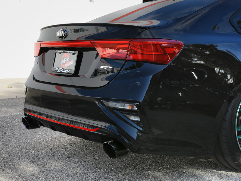 aFe 20-21 Kia Forte GT 1.6L 3in-2.5in 304 Stainless Steel Axle-Back Exhaust w/ Black Tips