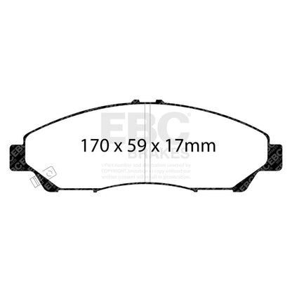 EBC 14+ Acura RLX 3.5 Hybrid Redstuff Front Brake Pads