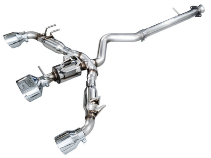 AWE Tuning 23-24 Toyota GR Corolla Track Edition Cat-Back Exhaust - Chrome Silver Tips