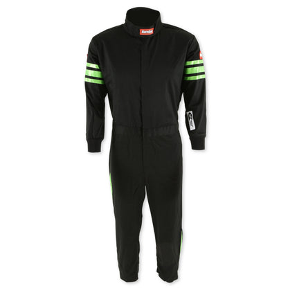 RaceQuip Green Trim SFI-1 JR. Suit - Kids XL