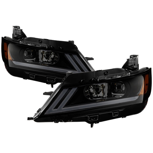 xTune 14-18 Chevy Impala (Excl Limited) DRL Halogen Proj Headlights - Blk Smk (PRO-JH-CIM15-LB-BSM)