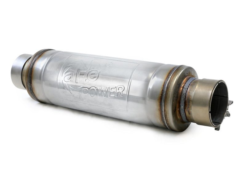 aFe MACH Force-Xp Muffler 3 IN ID Center/Center x 5 IN Dia. x 19 IN Overall Length - Round Body