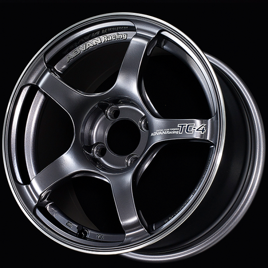 Advan TC4 16x7.5 / +35 Offset / 4x100 / 63mm Bore / Racing Gunmetallic and Ring