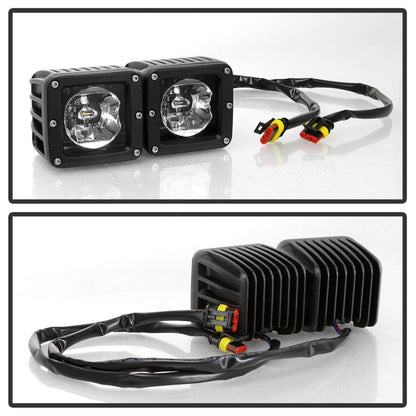 Spyder Dodge Ram 2013-2018 1500 Only Full LED Fog Lights W/Bracket and Universal Switch- Clear