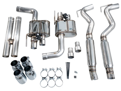 AWE Tuning 18-23 S550 Mustang GT SwitchPath Exhaust - Chrome Silver Tips