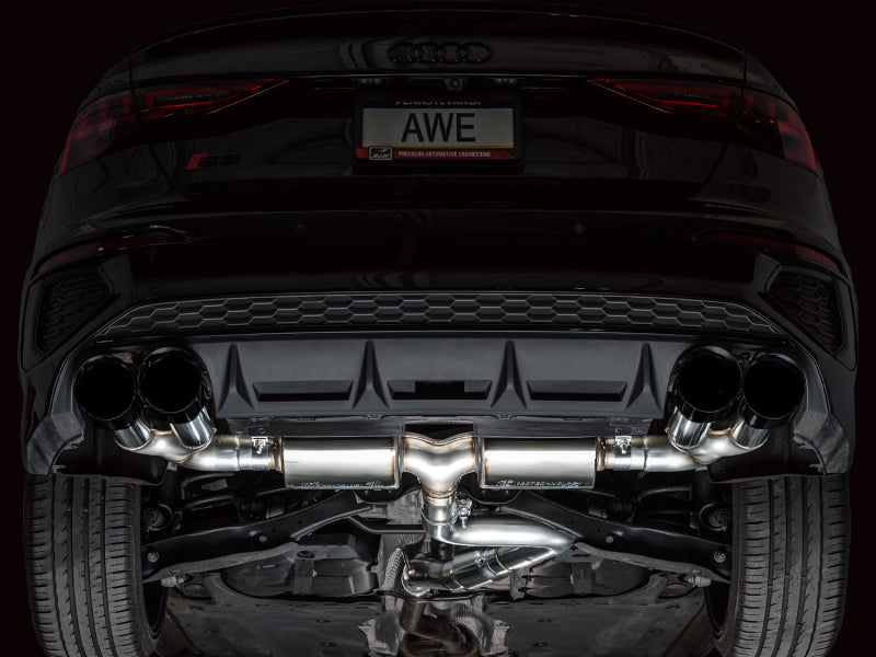AWE Tuning 22-24 Audi 8Y S3 Touring Edition Exhaust - Diamond Black Tips