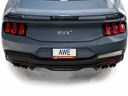AWE 2024 Ford Mustang GT Fastback S650 RWD SwitchPath Cat-Back Exhaust w/ Quad Chrome Silver Tips