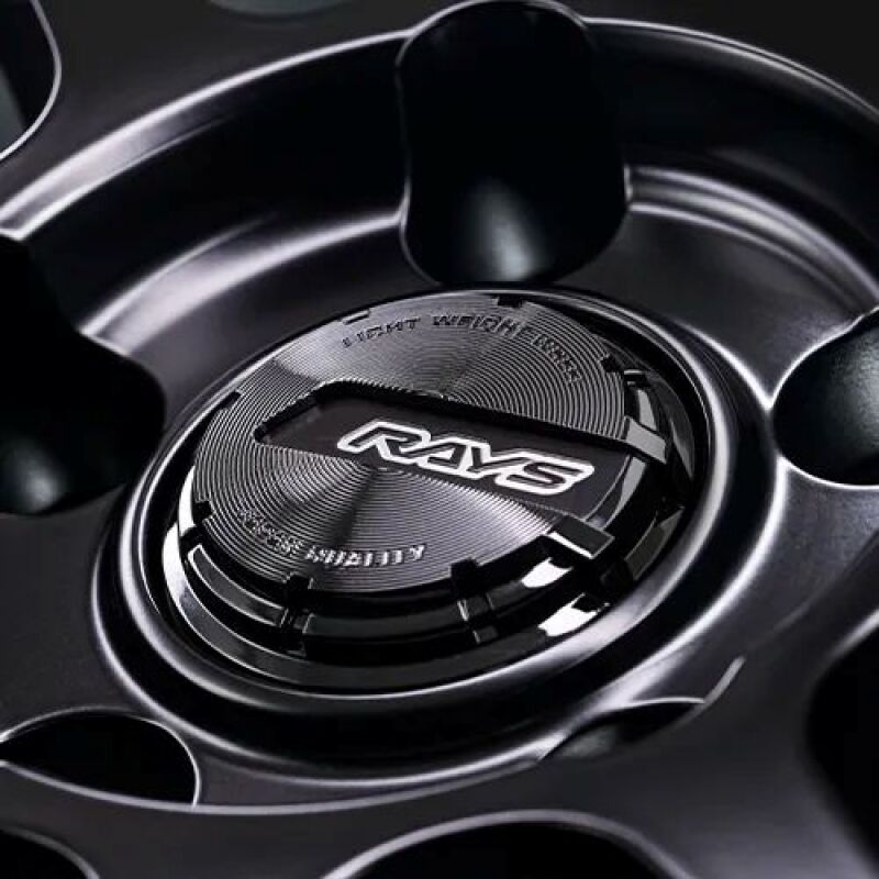 Gram Lights 57NR LIMITED II 17x7.0 +47 5-114.3 Semigloss Black Wheel w/ Black Cap/Stickers/Air Valve