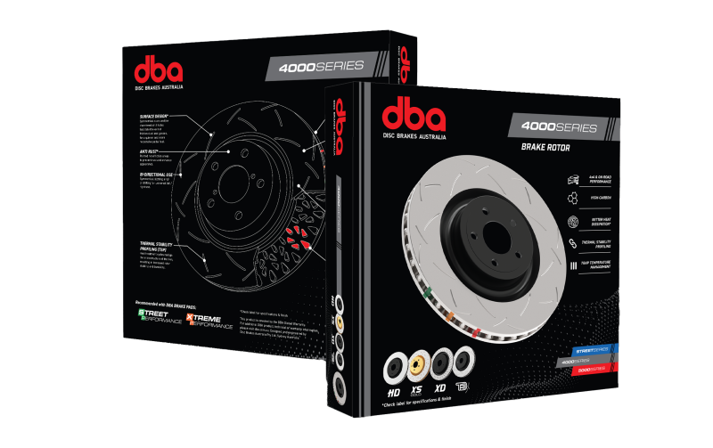 DBA 91-07 Dodge 2000 GTX AWD Front 4000 Series Slotted Rotor