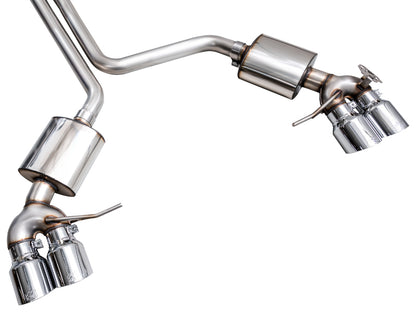 AWE Tuning 2022+ Porsche Macan 2.9TT Touring Edition Cat-Back Exhaust w/ Chrome Silver Tips
