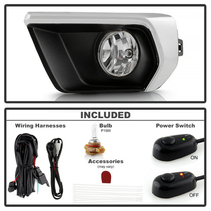 Spyder 21-22 Chevy Colorado OEM Style Fog Lights w/ Switch - Clear (FL-CCOL2021-C)
