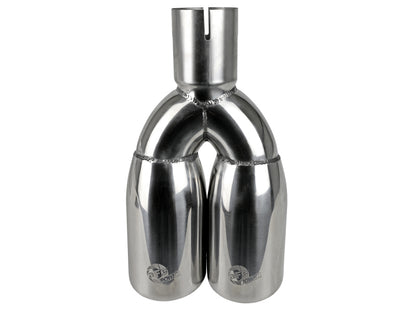 aFe MACH Force-Xp Universal Exhaust Tip 2-1/2 IN Inlet x 3-1/2 IN Outlet X 12 IN L