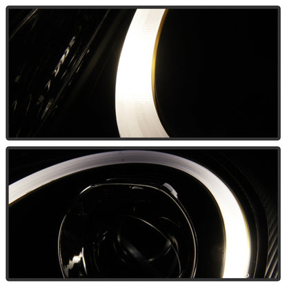 Spyder Porsche Cayman 05-08 Headlights - Halogen Model Only - DRL LED - Black PRO-YD-P98705-DRL-BK