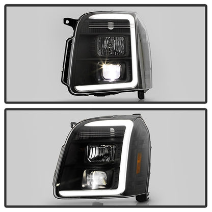 Spyder 07-14 GMC Yukon High-Power LED Headlights - Black (PRO-YD-GY07V2PL-BK)