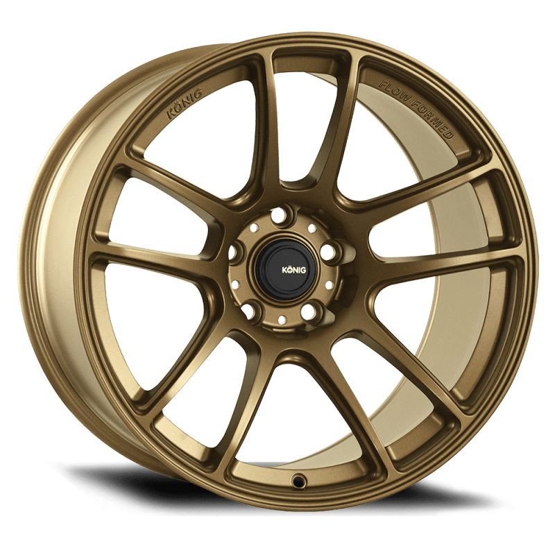 Konig Heliogram 18X9.5 5X114.3 ET35 Matte Bronze Knurled Bead Flow Formed