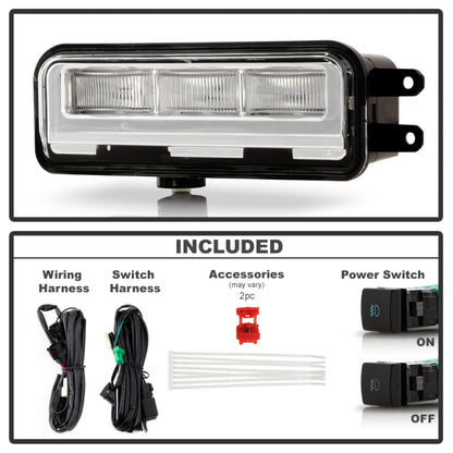Spyder 22-24 Toyota Tundra OEM Full LED Fog Lights w/Switch - Clear (FL-CL-TTU2022-LED-C)