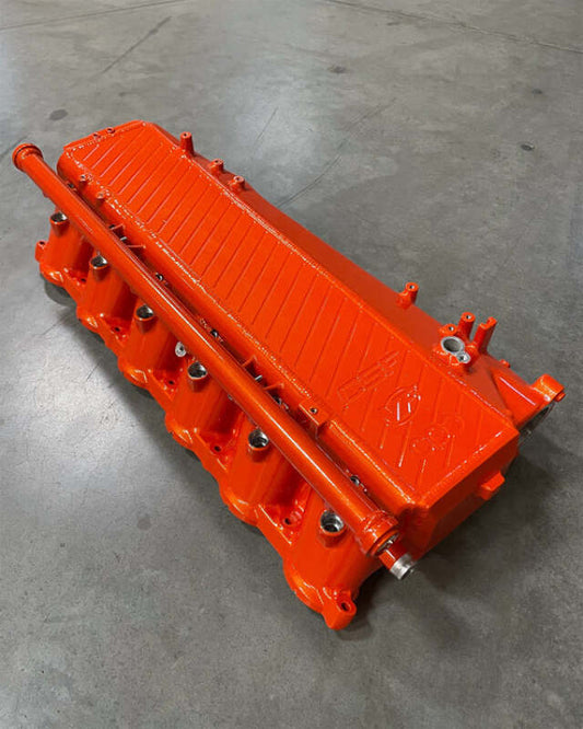 CSF Toyota A90/A91 Supra/ BMW G-Series B58 Charge-Air Cooler Manifold - Tangerine Twist Sparkle