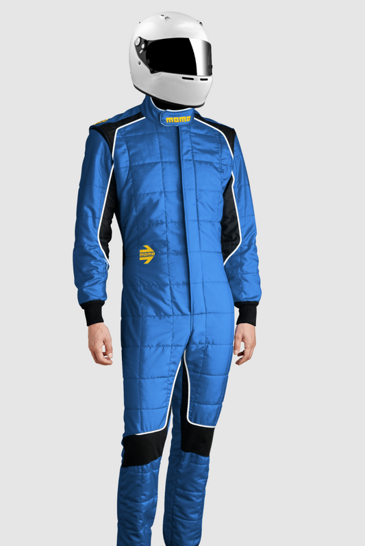 Momo Corsa Evo Driver Suits Size 60 (SFI 3.2A/5/FIA 8856-2000)-Blue