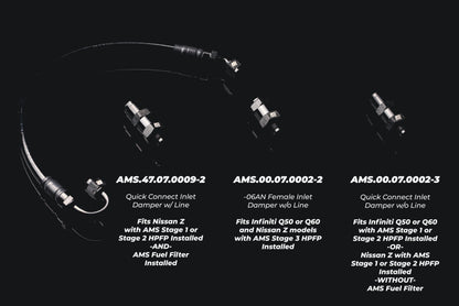 AMS Performance -6AN to -6AN Inline Fuel Pulsation Damper
