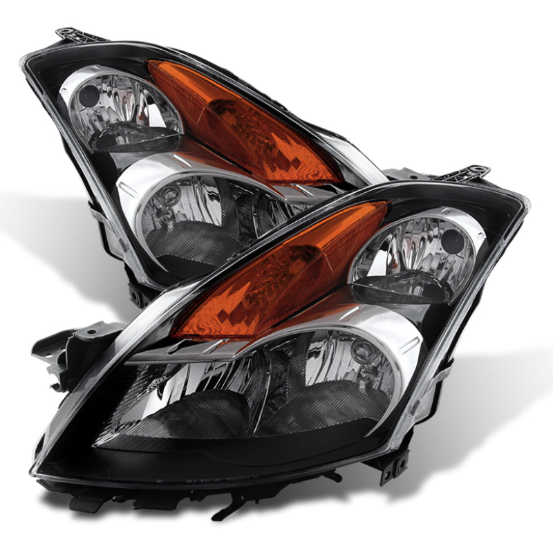 Xtune Nissan Altima 07-09 Sedan Crystal Headlights Halogen Model Only Black HD-JH-NA07-AM-BK