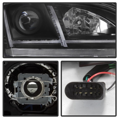 Spyder 08-15 Audi TT HID Xenon Projector Headlights w/Seq Turn Signal - Blk (PRO-YD-ATT08-HID-BK)