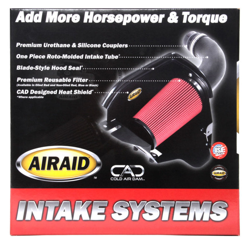 Airaid 08-13 Corvette C6 6.2L CAD Intake System w/ Tube (Dry / Black Media)