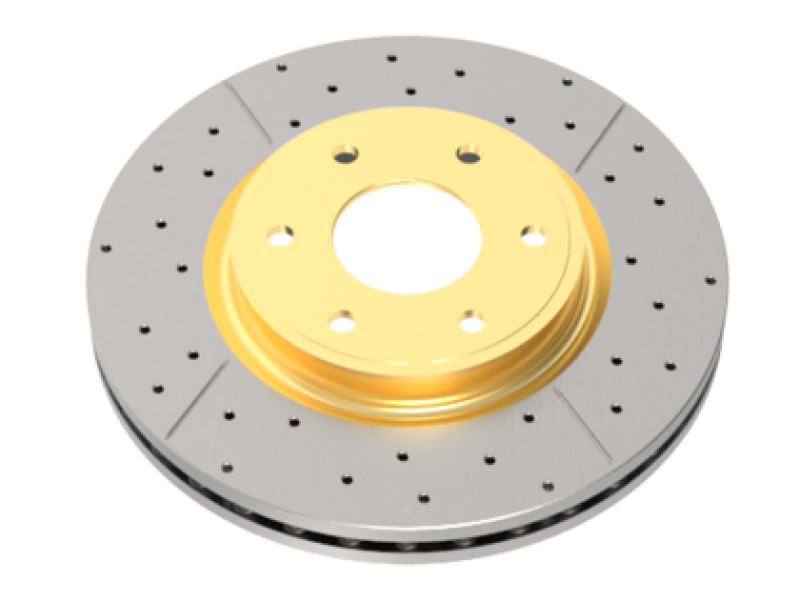 DBA 11-19 Chevrolet Silverado 2500 HD Front Drilled & Slotted Street Series Rotor w/Gold Hat