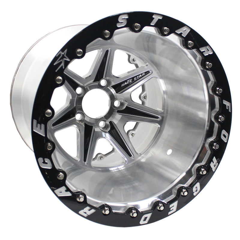 Race Star 72 ValStar 15x14 / 5x4.50BC / 5.5BS / 3.072in CB / Machined w/Black Accents Wheel