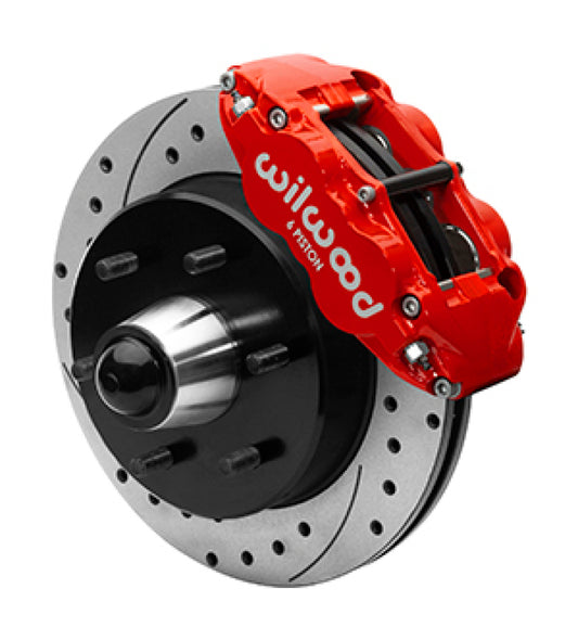 Wilwood Narrow Superlite 6R Big Brake Front Brake Kit 96-87 Chevy & GMC C10/C15 - Red