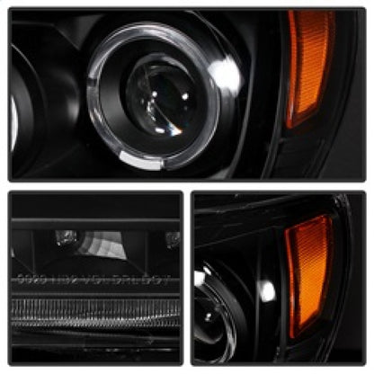 xTune Toyota Tacoma 05-11 Halo Projector Headlights Black PRO-JH-TT05-LED-BK